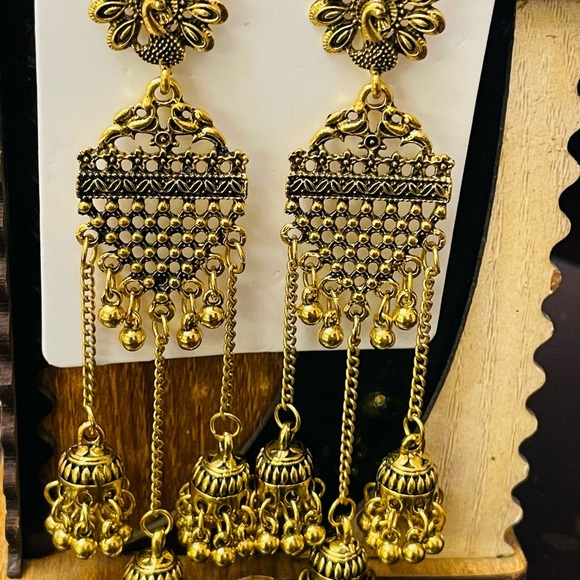 PEACOCK 🦚 decor Jhumka drop earring - Picture 4 of 4